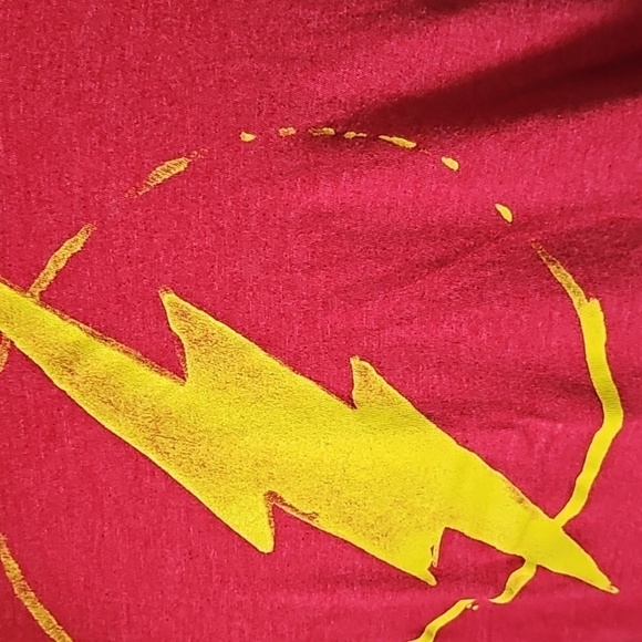 The Flash Red Short Sleeve Tee with Yellow Graphics - Picture 7 of 12